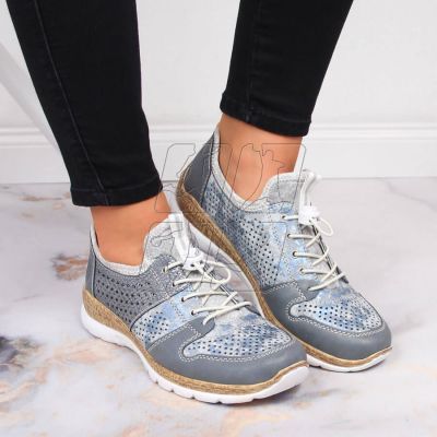 10. Rieker W N4255-12 openwork sports shoes blue