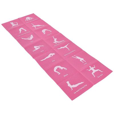 14. FOLDABLE YOGA MAT 1700x600x5MM PINK ENERO FIT
