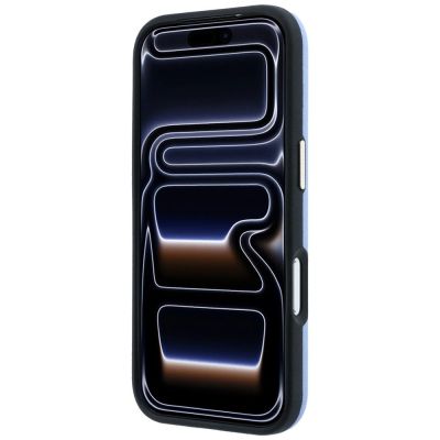 5. Karl Lagerfeld Saffiano Small Script Metal Logo MagSafe Case for iPhone 17 Pro Max / 18 Pro Max - Light Blue