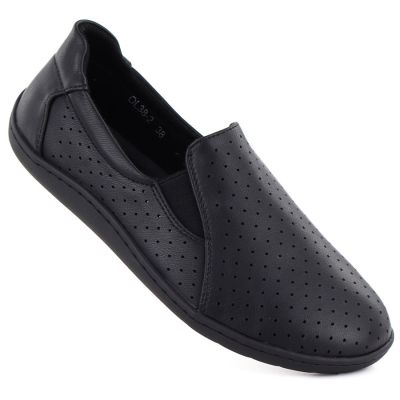 Women's leather barefoot openwork shoes M.Daszyński OL38-2