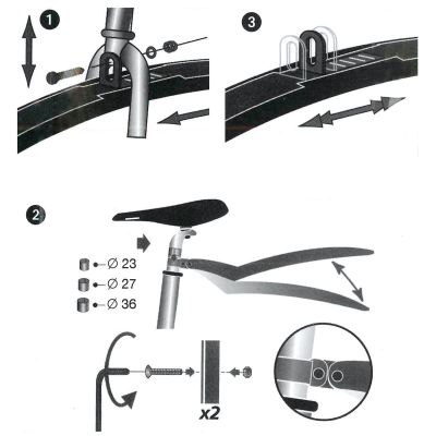 39. DUNLOP 24-26 INCH MTB FENDER SET