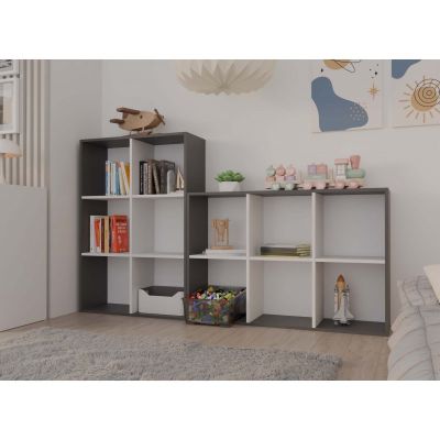 9. MALAX SHELVING 2X3 ANTHRACITE/WHITE