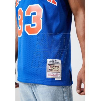 6. Mitchell &amp; Ness NBA Swingman New York Knicks Patric Ewing T-Shirt SMJYGS18186-NYKROYA91PEW