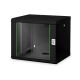 10. Digitus Unique 19" 9U rackmount network cabinet, 600x450, glass door, black, undivided, assembled, 100kg