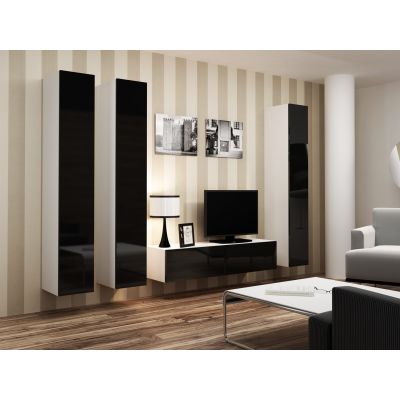 6. VIGO full display cabinet '180' 180/40/30 white/black half