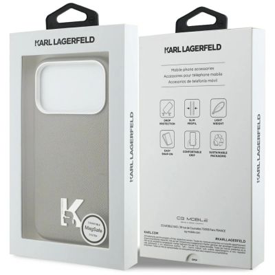 8. Karl Lagerfeld Karl Head Logo MagSafe Case for iPhone 17 Pro - Gray