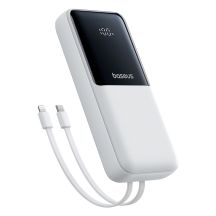Baseus Lipow 20000mAh 22.5W Powerbank with two built-in cables with additional Baseus Simple USB-A - USB-C 3A 20cm cable - white