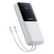 Baseus Lipow 20000mAh 22.5W Powerbank with two built-in cables with additional Baseus Simple USB-A - USB-C 3A 20cm cable - white