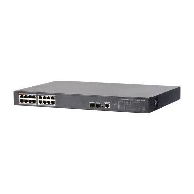 Dahua Technology PoE DH-PFS4218-16GT-240 Network Switch Managed Gigabit Ethernet (10/100/1000) Supports PoE Black