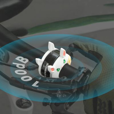 3. Rockbros 34001100 Children's Bicycle Bell Rabbit Motif - White