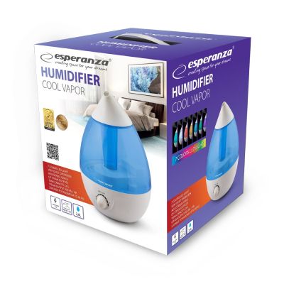 5. Esperanza COOL VAPOR EHA005 air humidifier (25W; blue)