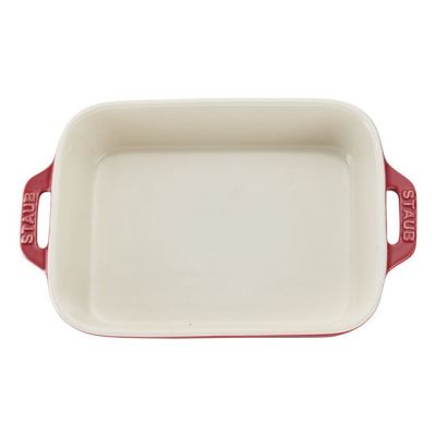 3. Staub Rectangular Ceramic Platter - 4.5 Liters, Red