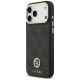 2. Guess 4G Srtass Logo & Big Strap Metal Buttons MagSafe Case for iPhone 17 Pro Max - Black