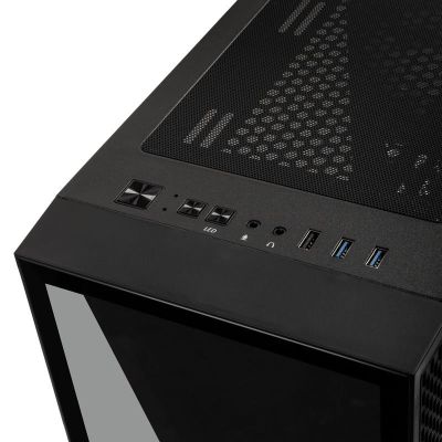 2. Gaming Case, Kolink VOID RIFT Midi Tower Case, Black