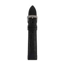 Black Zeppelin Leather Strap, 20 mm