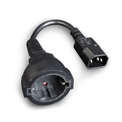 4. GEMBIRD PC-SFC14M-01 adapter (C14 / IEC C14 / IEC 320 C14 M - Schuko, Shuko F; 0.15m; black)