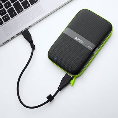 4. Silicon Power Armor A60 External HDD (1TB; 2.5"; USB 3.2; 5400 rpm; Green-Black; SP010TBPHDA60S3K)