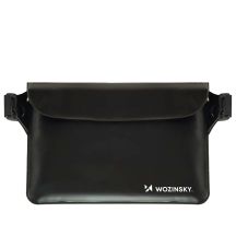 Wozinsky WWS-01 Waterproof PVC Waist Bag - Black