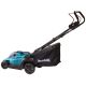 4. Makita DLM330RT Battery-Powered Push Lawn Mower, Black, Blue