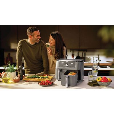 9. Ninja DZ400EU Deep Fryer Double 9.5L Autonomous 2470W Hot Air Fryer Gray