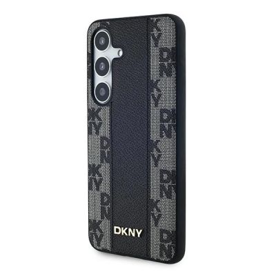 2. DKNY Leather Checkered Mono Pattern MagSafe case for Samsung Galaxy S24 - black
