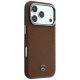 4. Mercedes Leather Semi Wrap Wood Effect MagSafe case for iPhone 17 Pro - brown