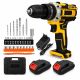 Extralink Tools | Cordless Drill Driver | Yellow + 2 Batteries