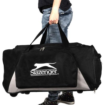 2. SLAZENGER TRAVEL SPORTS BAG WITH WHEELS, BLACK