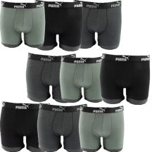 Puma Men's Boxer Briefs 9-Pack Black Gray Khaki Comfortable Cotton