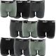 Puma Men's Boxer Briefs 9-Pack Black Gray Khaki Comfortable Cotton