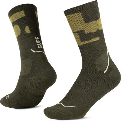 Buff MERINO MW CREW SOCKS MWC2 BEETLE GREEN L socks