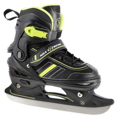 9. NILS EXTREME NH18191 2IN1 ROLLER SKATES BLACK-LIME SIZE M (34-38) WITH REPLACEABLE HOCKEY BLADE