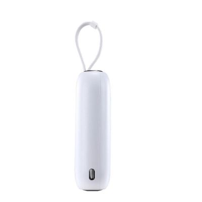9. Joyroom mini powerbank 10000mAh Colorful Series 22.5W with 2 built-in USB C and Lightning cables white (JR-L012)