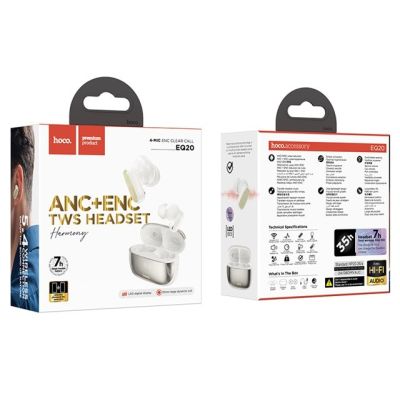 3. Hoco EQ20 Rhyme Wireless Headphones (White)