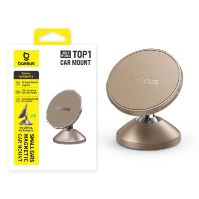 3. Baseus GoTrip DC1 Magnetic Holder Compatible with MagSafe for Windshield/Dashboard - Gold