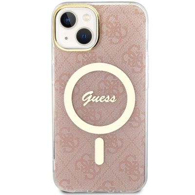 3. Guess IML 4G MagSafe case for iPhone 15 / 14 / 13 - pink