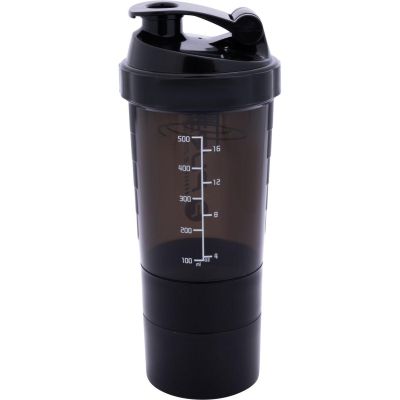 11. FITNESS SHAKER BOTTLE 500ML BLACK PURE 2 IMPROVE