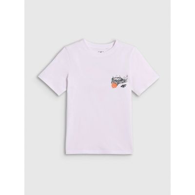 6. Boys' regular-fit printed T-shirt 4F 4FJRAW26TTSHM4343-10S