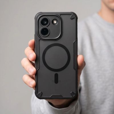 8. Tech-Protect Rugged Shield MagSafe Case for Xiaomi Redmi Note 17 Pro Max 5G – Matte Black