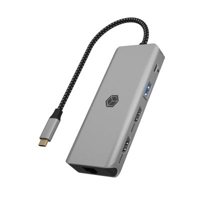 ICY BOX IB-DK4012-CPD Wired Docking Station USB 3.2 Gen 1 (3.1 Gen 1) Type-C Anthracite, Black