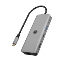ICY BOX IB-DK4012-CPD Wired Docking Station USB 3.2 Gen 1 (3.1 Gen 1) Type-C Anthracite, Black