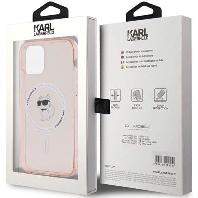 7. Karl Lagerfeld IML Choupette MagSafe case for iPhone 12/12 Pro - pink