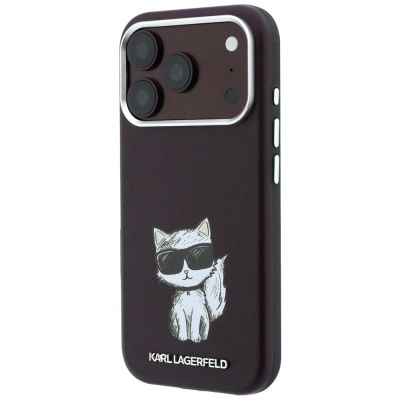 3. Karl Lagerfeld Smooth Choupette Sketch MagSafe case for iPhone 17 Pro / 18 Pro - burgundy