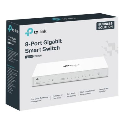 6. TP-Link Festa FS308G Managed L2/L2+ Gigabit Ethernet (10/100/1000) PoE Support White
