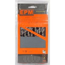 Set of HSS drill bits for metal 1-10mm 19 pieces