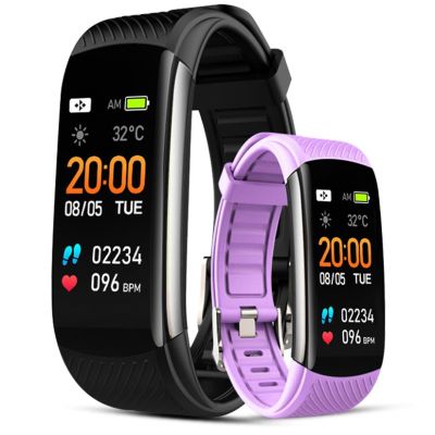 GIEWONT Smartwatch Black Light Purple 2 Straps GW200-8