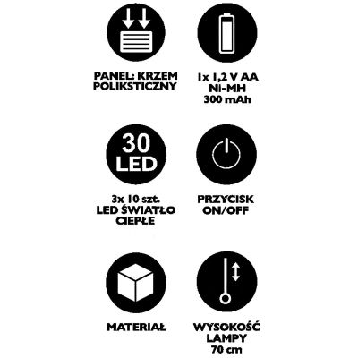 6. SOLAR LAMP SUNFLOWERS 70CM