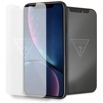Guess Invisible Logo Tempered Glass for iPhone Xr