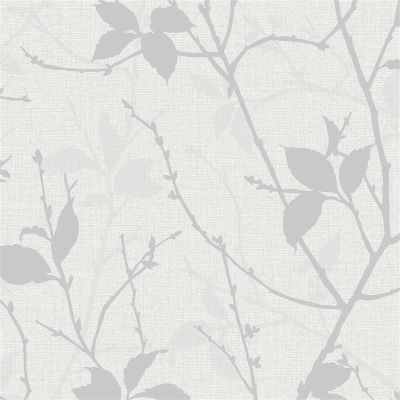 WALLPAPER 122433 BELLE WHITE/SILVER