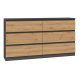 Chest of drawers M6 140 138x40xH77 anthracite/artisan